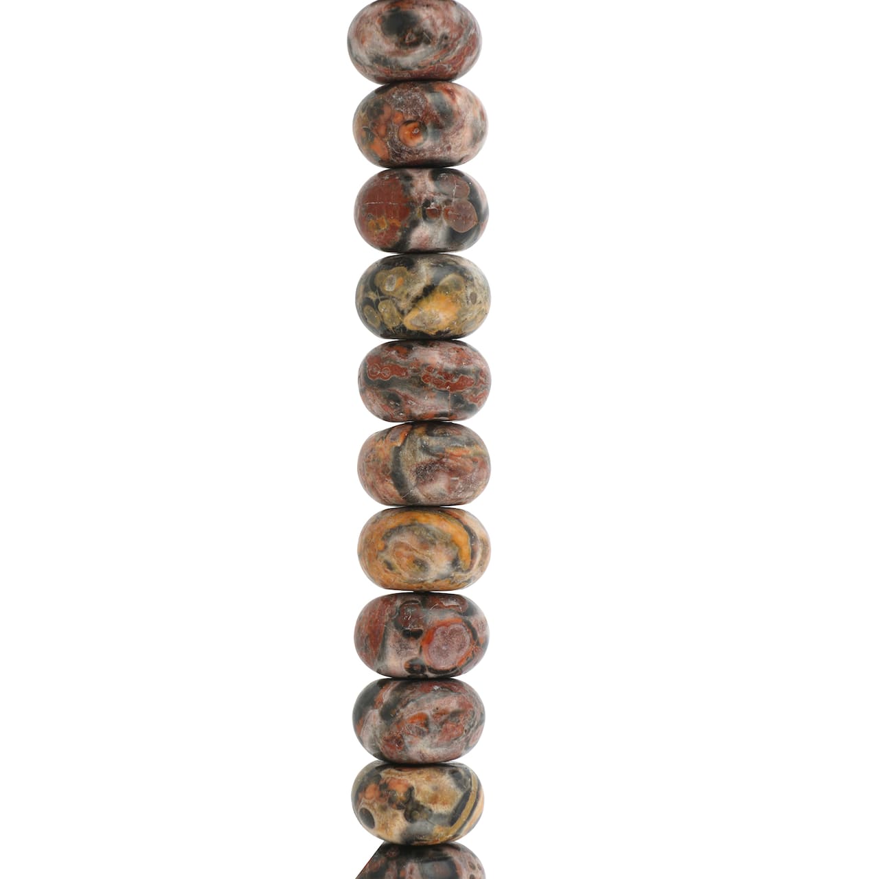 12 Pack: Leopard Jasper Rondelle Beads, 8mm by Bead Landing™